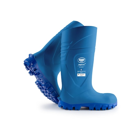 Bekina Unisex StepliteX Solidgrip Rubber Boots, Steel Toe, 15 in Height, Blue, Men 11 / Women 13 XAN3P/5353AZ532-11